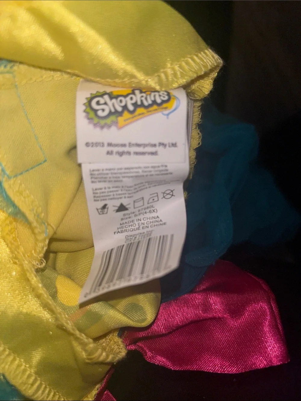 Shopkins Teal Blue Glitter Tulle Party Dress